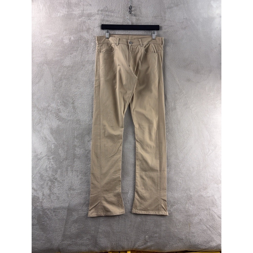 Lad Musician Straight Cut Pants Mens Size 46 Beige Slim Tapered Designer
